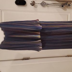 Pleated multi colored dress SZ L little white lies